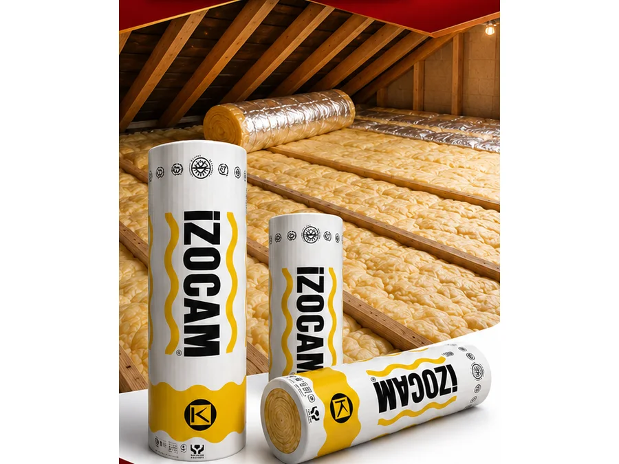 İzocam cam yünü çatı şiltesi ruloları ve çatı arası uygulaması